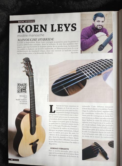 Manouche hybride gitaar, Muziek en Instrumenten, Snaarinstrumenten | Gitaren | Akoestisch, Gebruikt, Overige typen, Met koffer