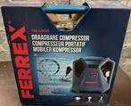 Ferrex - draagbare compressor - als nieuw, Doe-het-zelf en Bouw, 6 tot 10 bar, Ophalen of Verzenden, Zo goed als nieuw, Minder dan 200 liter/min
