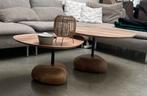Massief Acacia houten salontafels, Huis en Inrichting, Tafels | Salontafels, Ophalen, Nieuw, Overige vormen, Minder dan 50 cm