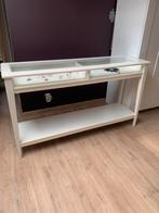 Muurtafel met glazen tafelblad, Ophalen, Gebruikt, 100 tot 150 cm, Glas