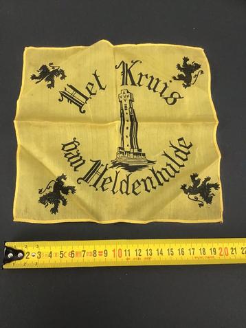 Zeldzame antieke zijden zakdoek ijzertoren Diksmuide AVV VVK beschikbaar voor biedingen