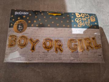 Ballonnen gender reveal - 4m lang en 36 cm hoog beschikbaar voor biedingen