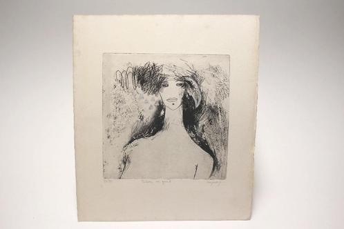 Gravure: Katrien Caymax, Antiek en Kunst, Kunst | Etsen en Gravures, Ophalen of Verzenden