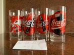 Coca Cola glazen 4 verschillende van ong. 14 cm hoog, Ophalen, Zo goed als nieuw, Frisdrankglas
