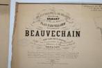 oude kaarten Beauvechain, PC Popp, 19eeuw, Antiek en Kunst, Ophalen