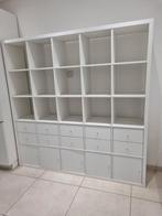Witte boekenkast met lades – 182x182 cm – goede staat, Doe-het-zelf en Bouw, Glas en Ramen, Ophalen