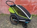 Thule Chariot Cab2 + Jogging Kit + Baby Supporter + Lock Kit, Enlèvement, Utilisé, Pliable, Remorque pour enfant