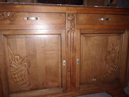 groot antiek dressoir met 2 vakken URGENT DRINGEND, Huis en Inrichting, Kasten | Buffetkasten, Gebruikt, Met lade(s), Met deur(en)