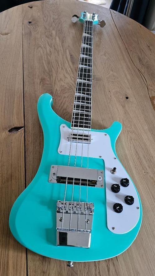 Rickenbacker clone 4003 aqua groen/blauw, Muziek en Instrumenten, Snaarinstrumenten | Gitaren | Bas, Nieuw, Elektrisch, Ophalen of Verzenden