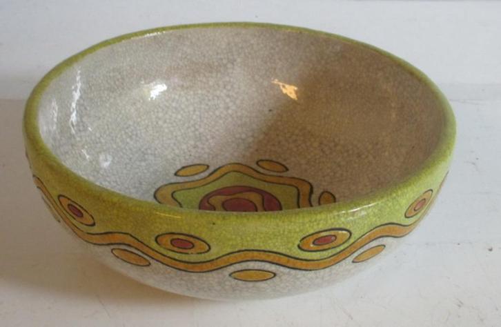 aparte Boch Keramis fruitschaal Catteau geometrisch  157, Antiek en Kunst, Antiek | Keramiek en Aardewerk, Verzenden