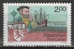 Frankrijk 1984 - Yvert 2307 - Jacques Cartier (ST), Postzegels en Munten, Postzegels | Europa | Frankrijk, Verzenden, Gestempeld