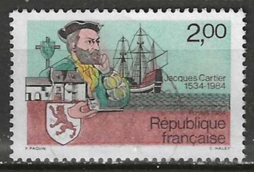 Frankrijk 1984 - Yvert 2307 - Jacques Cartier (ST), Postzegels en Munten, Postzegels | Europa | Frankrijk, Gestempeld, Verzenden