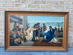 Schilderij - De Slavenmarkt - 1918 - gesigneerd, Ophalen of Verzenden