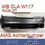 W117 CLA Facelift AMG Achterbumper 2018 grijs PDC + diffuser, Pare-chocs, Utilisé, Enlèvement ou Envoi, Mercedes-Benz