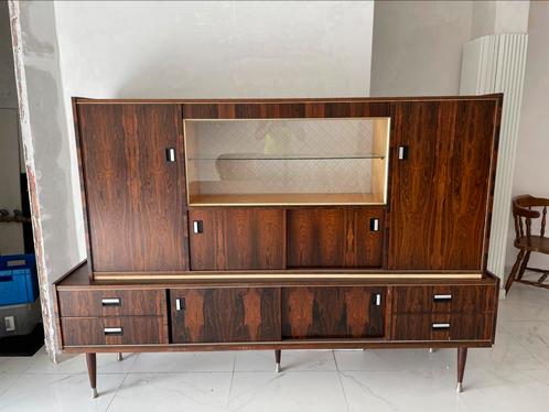 Retro Vintage Eetkast, Huis en Inrichting, Kasten | Dressoirs, Zo goed als nieuw, 200 cm of meer, 25 tot 50 cm, Met lade(s), Met deur(en)