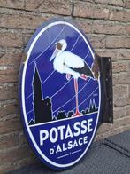 Dubbelzijdig Emaillebord Potasse d'Alsace emaille Strasbourg, Verzamelen, Merken en Reclamevoorwerpen, Ophalen of Verzenden, Zo goed als nieuw