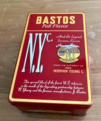 Vintage blikken doos Bastos, Verzamelen, Ophalen, Gebruikt, Tabaksdoos of Verpakking