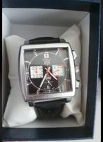 Tag : chronographe automatique Heuer Monaco, Montre-bracelet, Enlèvement ou Envoi, Cuir, TAG Heuer