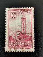 Frans Andorra 1932 - kerk van Engolasters, Ophalen of Verzenden, Gestempeld