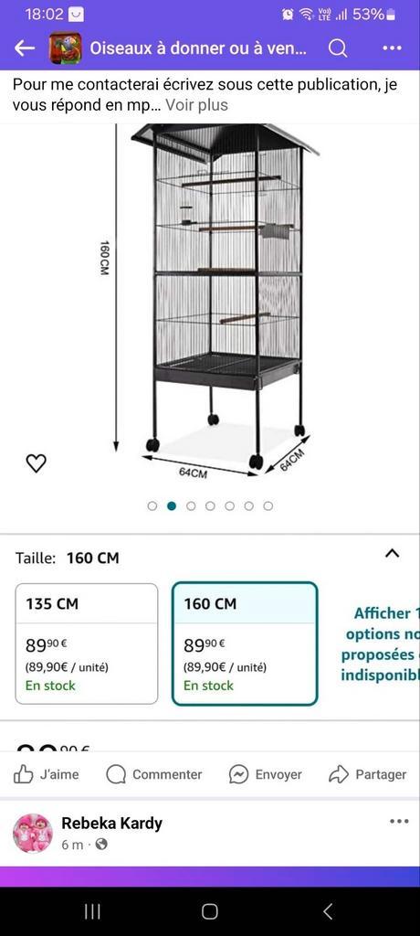 volière, Animaux & Accessoires, Oiseaux | Cages & Volières, Comme neuf, Volière, Métal, Enlèvement