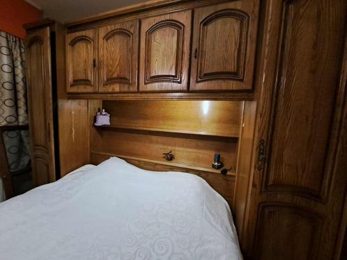 Slaapkamer eik met spiegelkast, Huis en Inrichting, Slaapkamer | Complete slaapkamers, Gebruikt, Ophalen