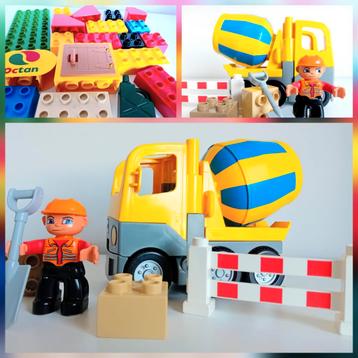 Lego duplo grote cementtruck,losse blokken met groene plaat  beschikbaar voor biedingen