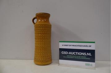 Vintage Oranje/Bruine Aardewerk Vaas van W.Germany beschikbaar voor biedingen