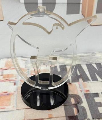 XL vogel acryl trofee rond transparant decoratie modern art beschikbaar voor biedingen