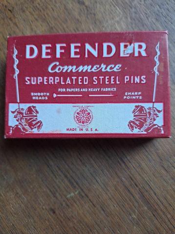 US WW2 "Defender steel pins" (documentenpins) beschikbaar voor biedingen