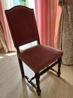Kasteelstoel(en) (1-4) vieux roze velour - antieke stoel(en), Antiek en Kunst, Antiek | Meubels | Stoelen en Sofa's, Ophalen