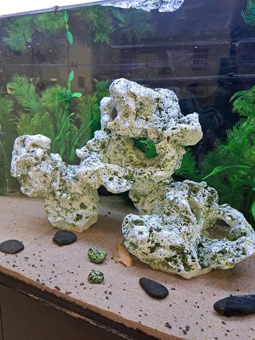 Kunststeen met vissen, Dieren en Toebehoren, Vissen | Aquaria en Toebehoren, Zo goed als nieuw, Ophalen