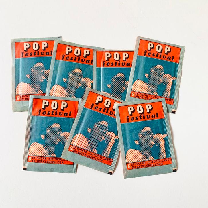 Stickers ‘Pop festival’ van Vanderhout, Verzamelen, Stickers, Nieuw, Ophalen