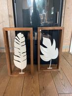 Set van 2 decoratieve wand/ tafelobjecten, Ophalen, Zo goed als nieuw