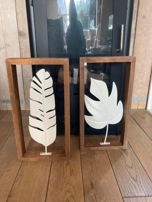Set van 2 decoratieve wand/ tafelobjecten, Huis en Inrichting, Woonaccessoires | Zuilen en Pilaren, Zo goed als nieuw, Ophalen