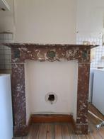 Schouwmantel marmer Rouge Belge, Doe-het-zelf en Bouw, Tegels, Ophalen, Gebruikt, Marmer, Overige typen
