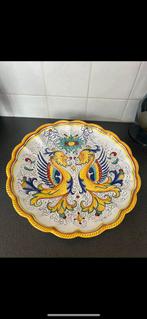 Groot bord draken beroemde keramische sambuco Deruta, Antiek en Kunst, Ophalen