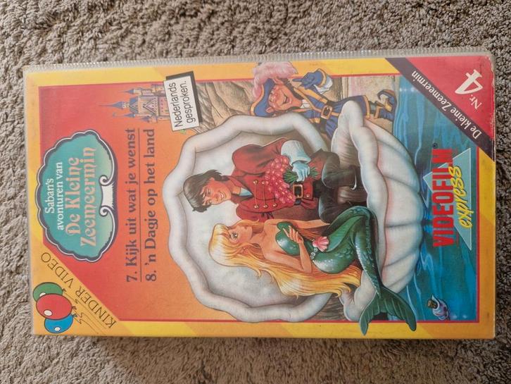 Kleine Zeemeermin VHS - aflevering 7 en 8, Cd's en Dvd's, VHS | Kinderen en Jeugd, Zo goed als nieuw, Tekenfilms en Animatie, Tekenfilm