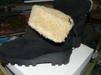 Boots femme noires en daim, doublées chaudement, taille 38, Noir, Enlèvement ou Envoi, Boots et Botinnes, Neuf