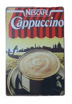 Plaque murale en métal look rétro Nescafé Cappuccino, Collections, Marques & Objets publicitaires, Enlèvement ou Envoi