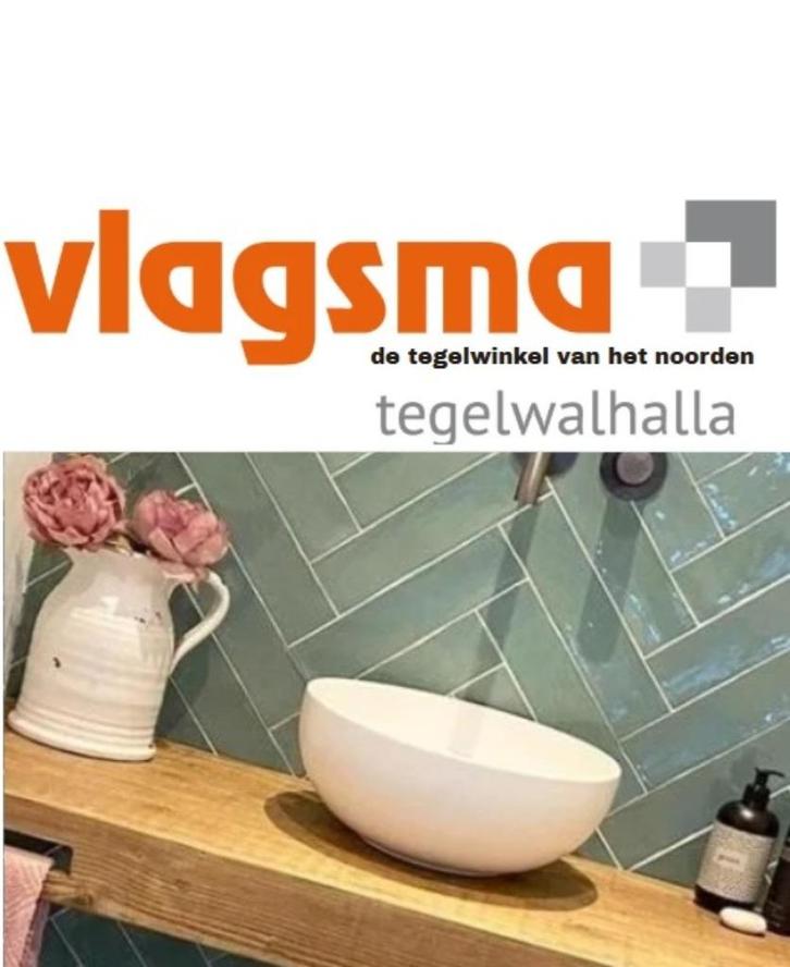 Groene badkamertegels - handvormtegels - 7,5x30 cm - Cifre, Doe-het-zelf en Bouw, Gereedschap | Handgereedschap, Nieuw, Verzenden