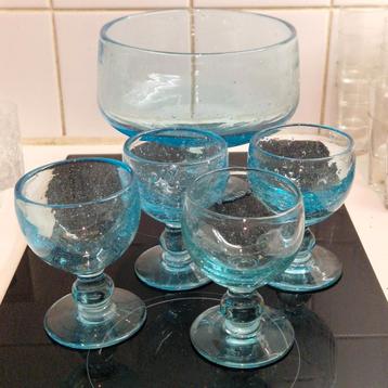 Biot - schaal en 4 glazen beschikbaar voor biedingen