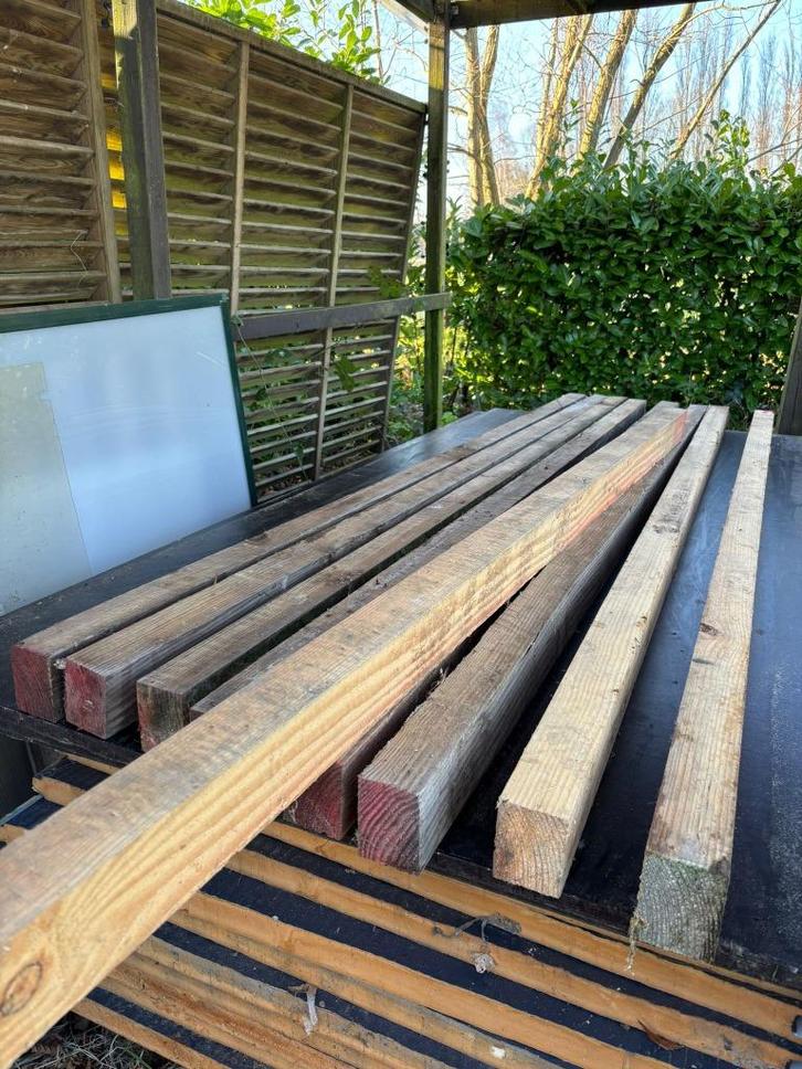 dwarsliggers Oregon constructiehout, Doe-het-zelf en Bouw, Hout en Planken, Ophalen of Verzenden