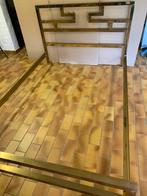 Metalen bed in koperkleur, Huis en Inrichting, Slaapkamer | Bedden, Ophalen, Gebruikt