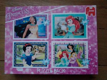 4 puzzels Disney princess, Jumbo (35/50/70/100)