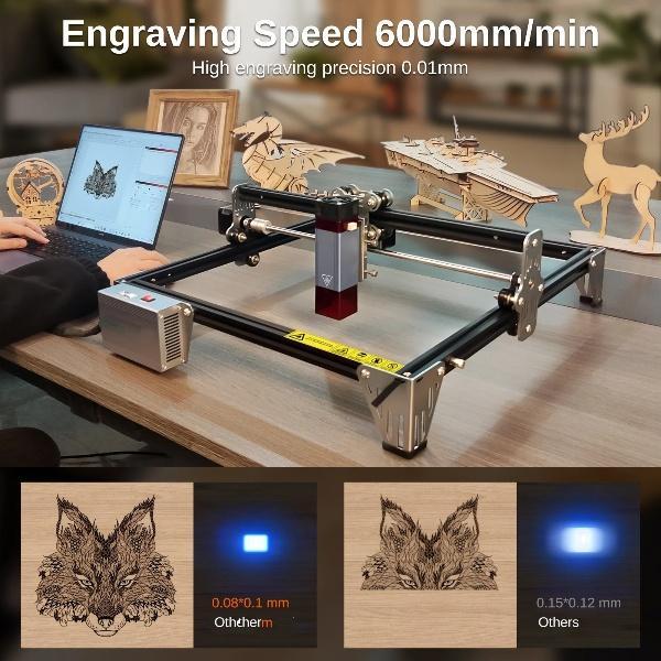 Laser Graveermachine Compacte 10W - Nauwkeurig Graveren, Hobby en Vrije tijd, Elektronica-componenten