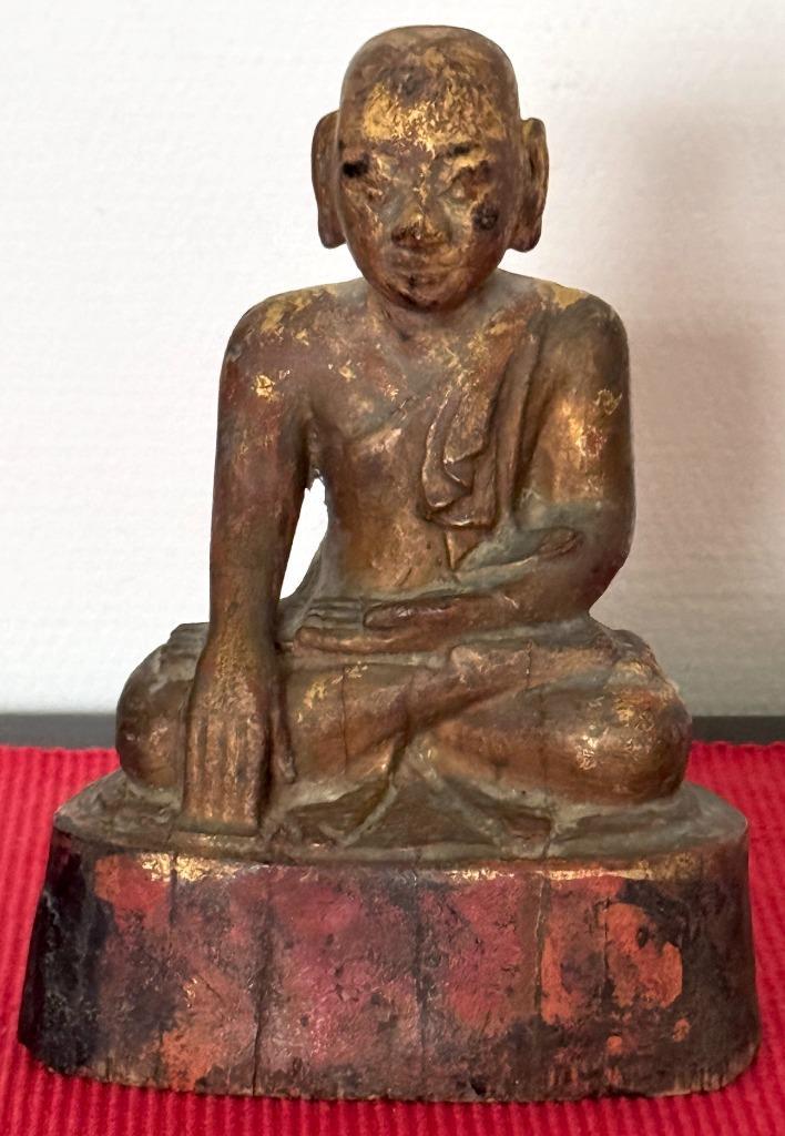 Birmese houten Boeddha, einde 18e eeuw, Antiek en Kunst, Kunst | Niet-Westerse kunst, Ophalen of Verzenden