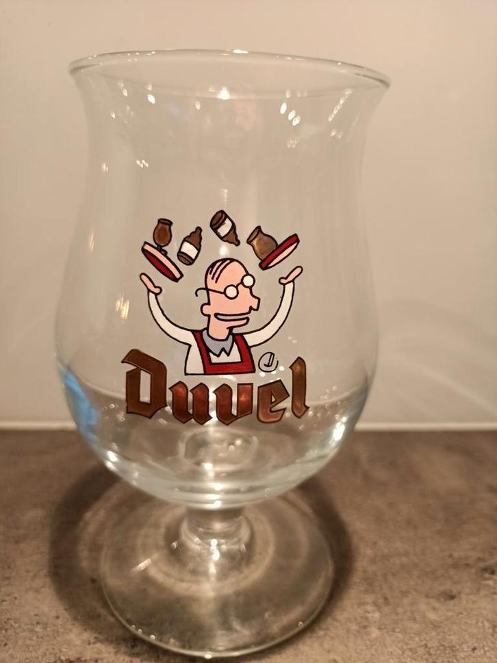 Duvel bierglas jongleren de ober 2000, Verzamelen, Biermerken, Zo goed als nieuw, Duvel, Ophalen of Verzenden
