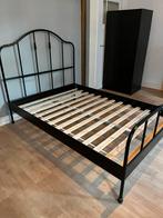 Ikea bed + lattenbodem 1m40, Huis en Inrichting, Ophalen, Gebruikt, Zwart, 140 cm