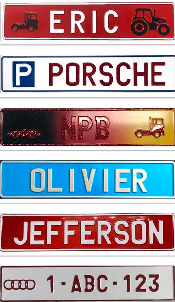 Decoratieve kentekenplaat beschikbaar voor biedingen
