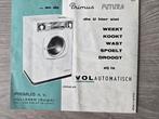 Oude folder Primus futura wasmachine, Verzamelen, Elektronische Apparatuur, Ophalen of Verzenden, Witgoed